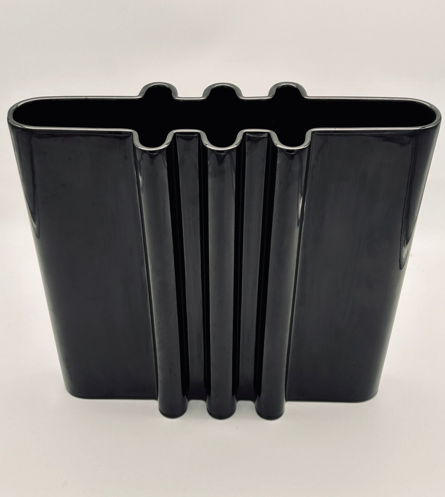 Vase céramique noir, Bocatto, Gigante, Zambusi Architetti pour Sicart, 1970s