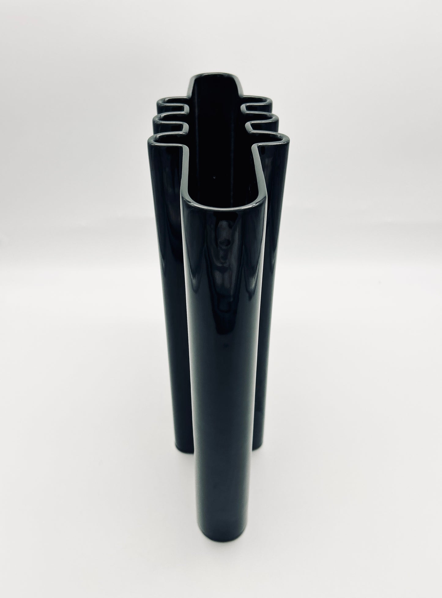 Vase céramique noir, Bocatto, Gigante, Zambusi Architetti pour Sicart, 1970s