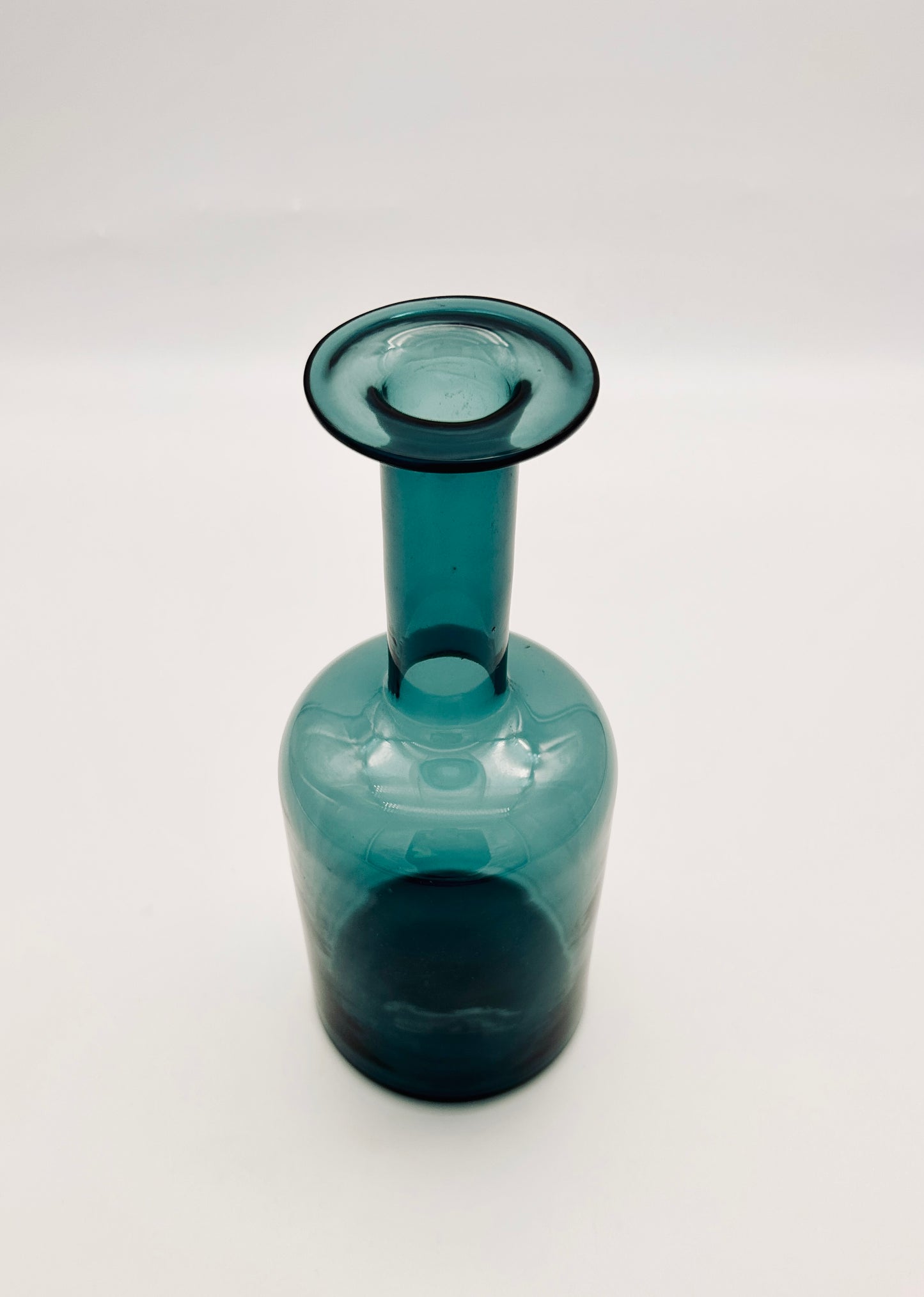Vase en verre bleu, Otto Brauer, Holmegaard, 60s
