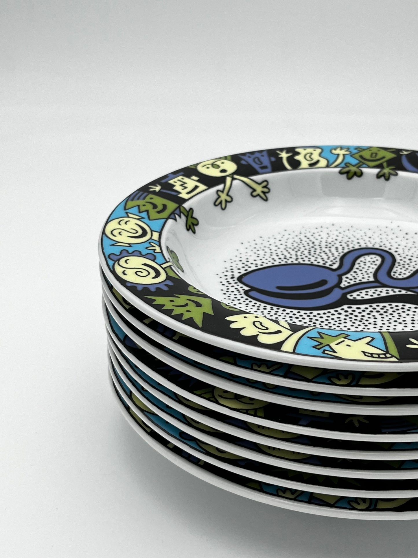 Assiettes creuses/à pâtes BOPLA!, 1990s, Suisse