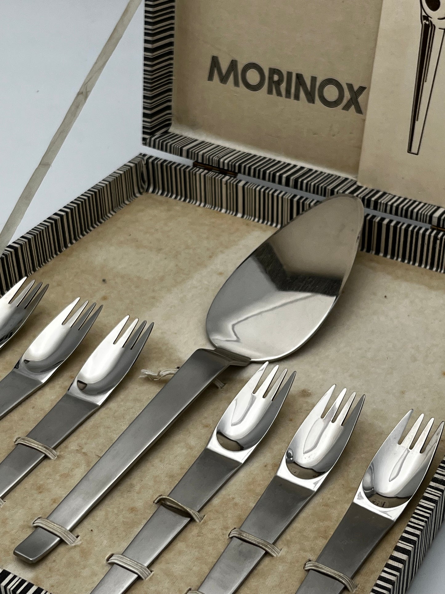 Set Couverts à Tarte Morinox, Carl Aubock, Italie, 50s