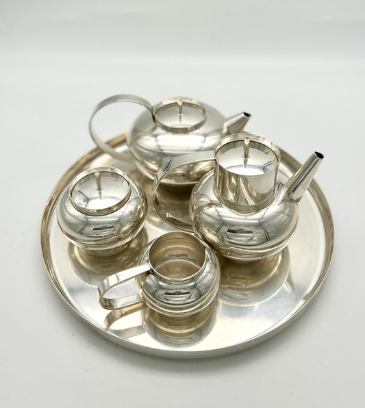Set à thé, café et plateau, ligne Boule, Lino Sabattini, 60s