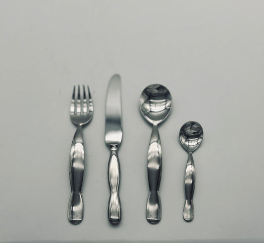 Set de Couverts ondulés, Teseo B pour Gottingen, 80s