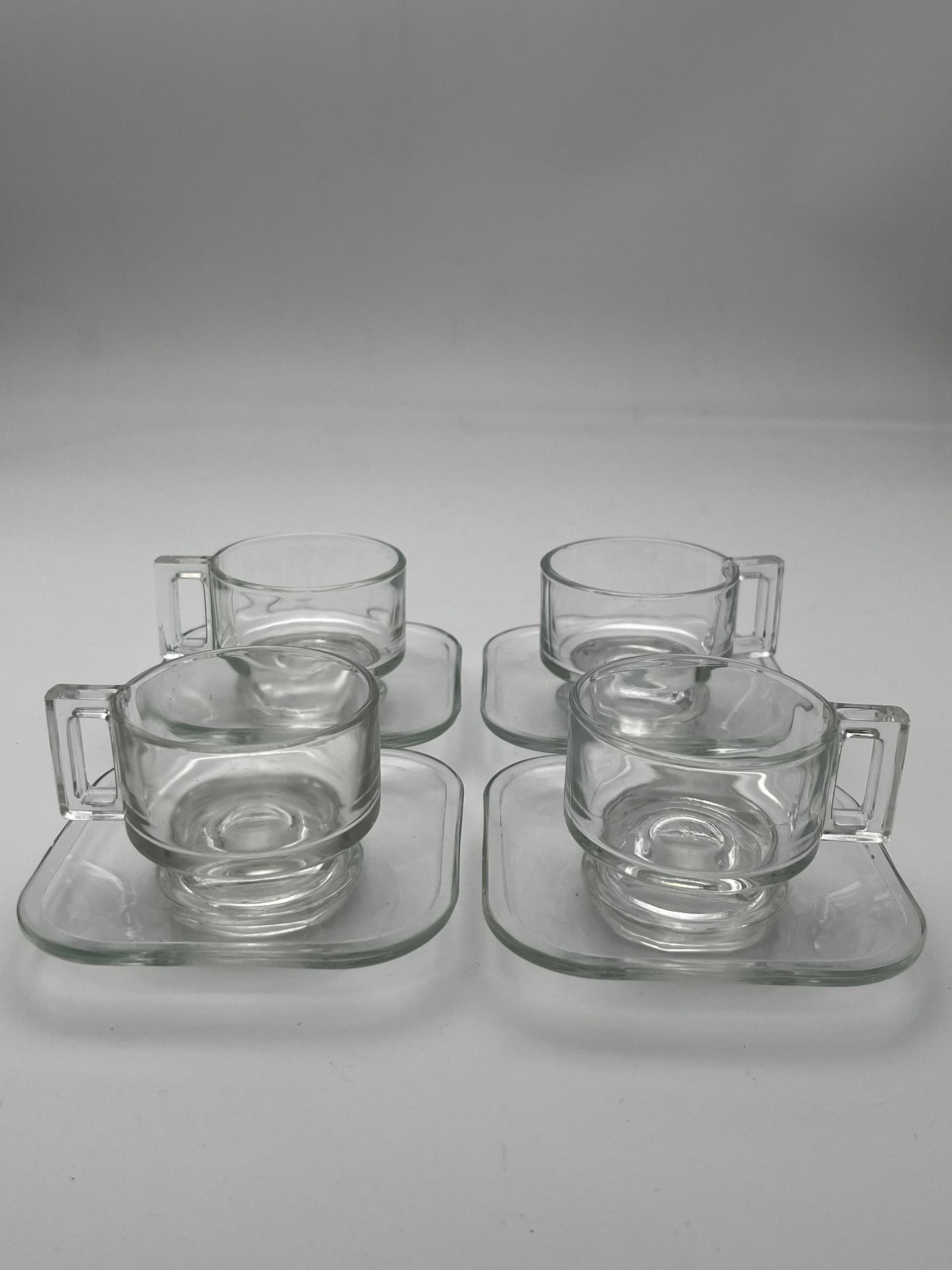 Tasses à Café en verre, Joe Colombo, Arno Italora, Italie 60s
