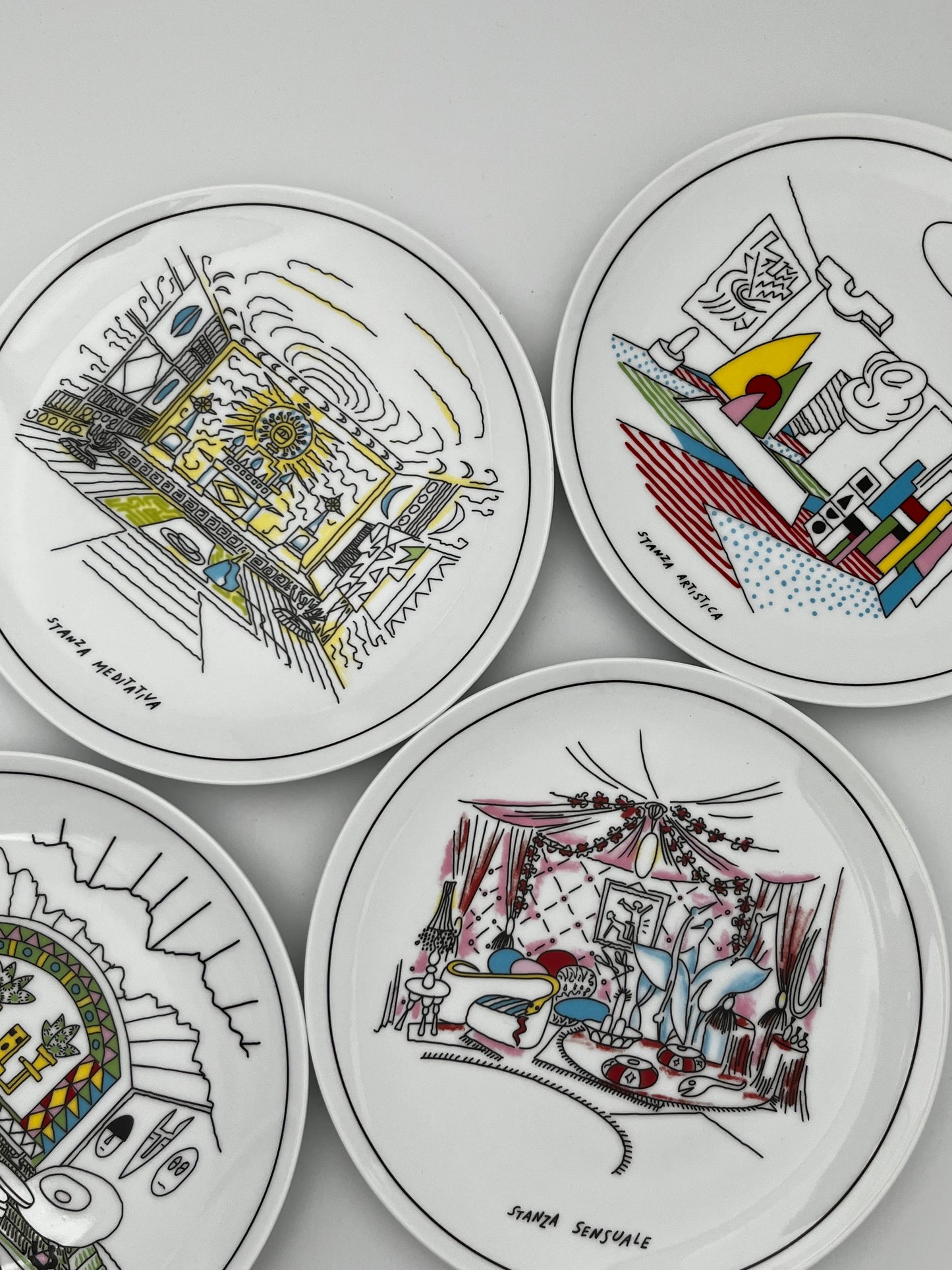 Assiettes de collection, Alessandro Mendini pour le Triennale Design Museum, Italie, 2014