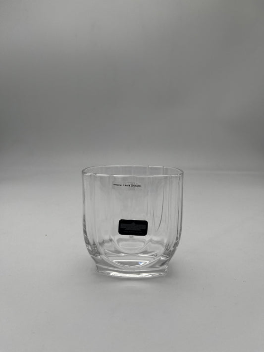 Verres à whisky rocks ,cristal Arnolfo di Cambio, Laura Griziotti, Italie, 80s