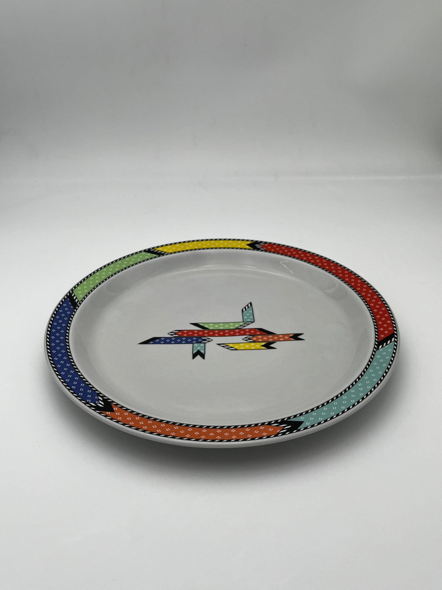 Ensemble en céramique graphique memphis, 'Idea' Mancioli, 80s