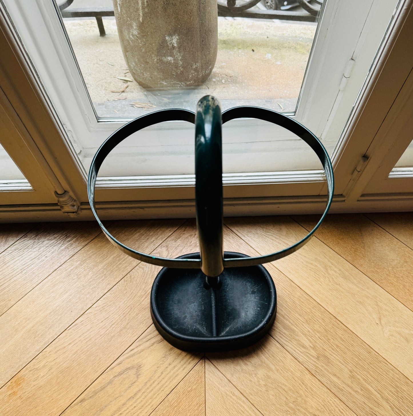 Porte-parapluie noir par Enzo Mari pour Danese, Italie, 70s