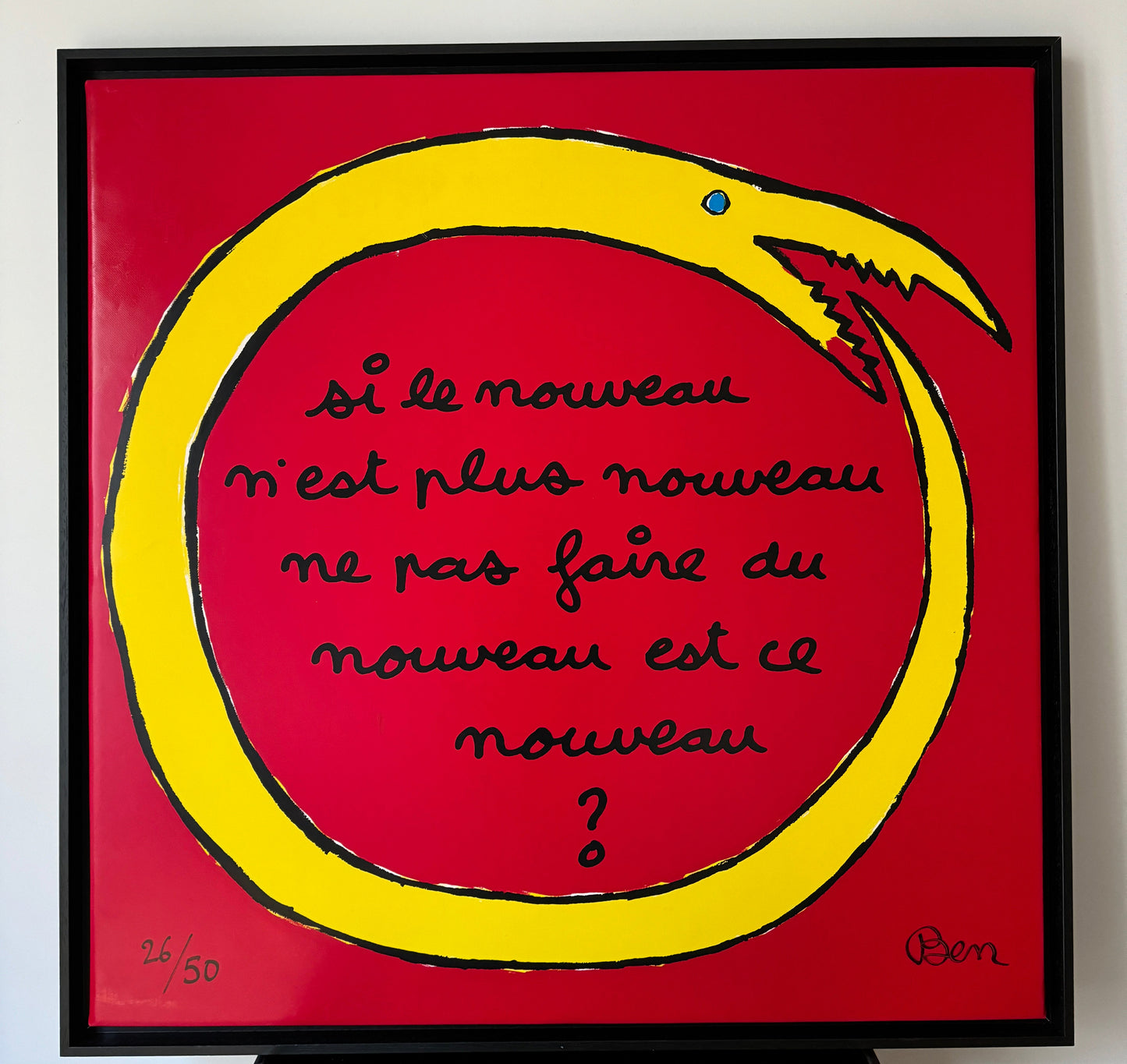 Lithographie de BEN, Cercle vicieux, 80s