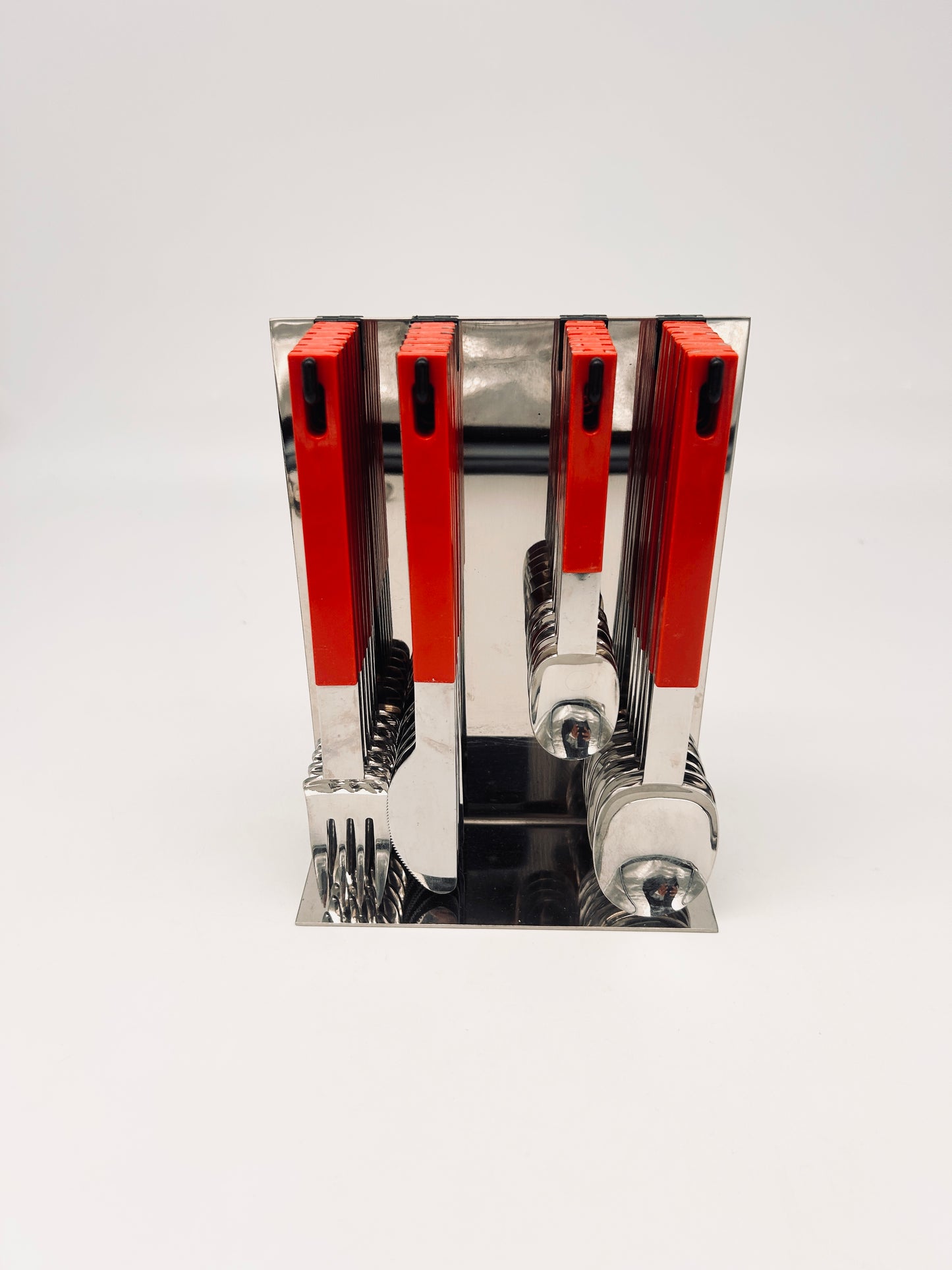 Set de couverts suspendus rouge Abert, Italie, 70s