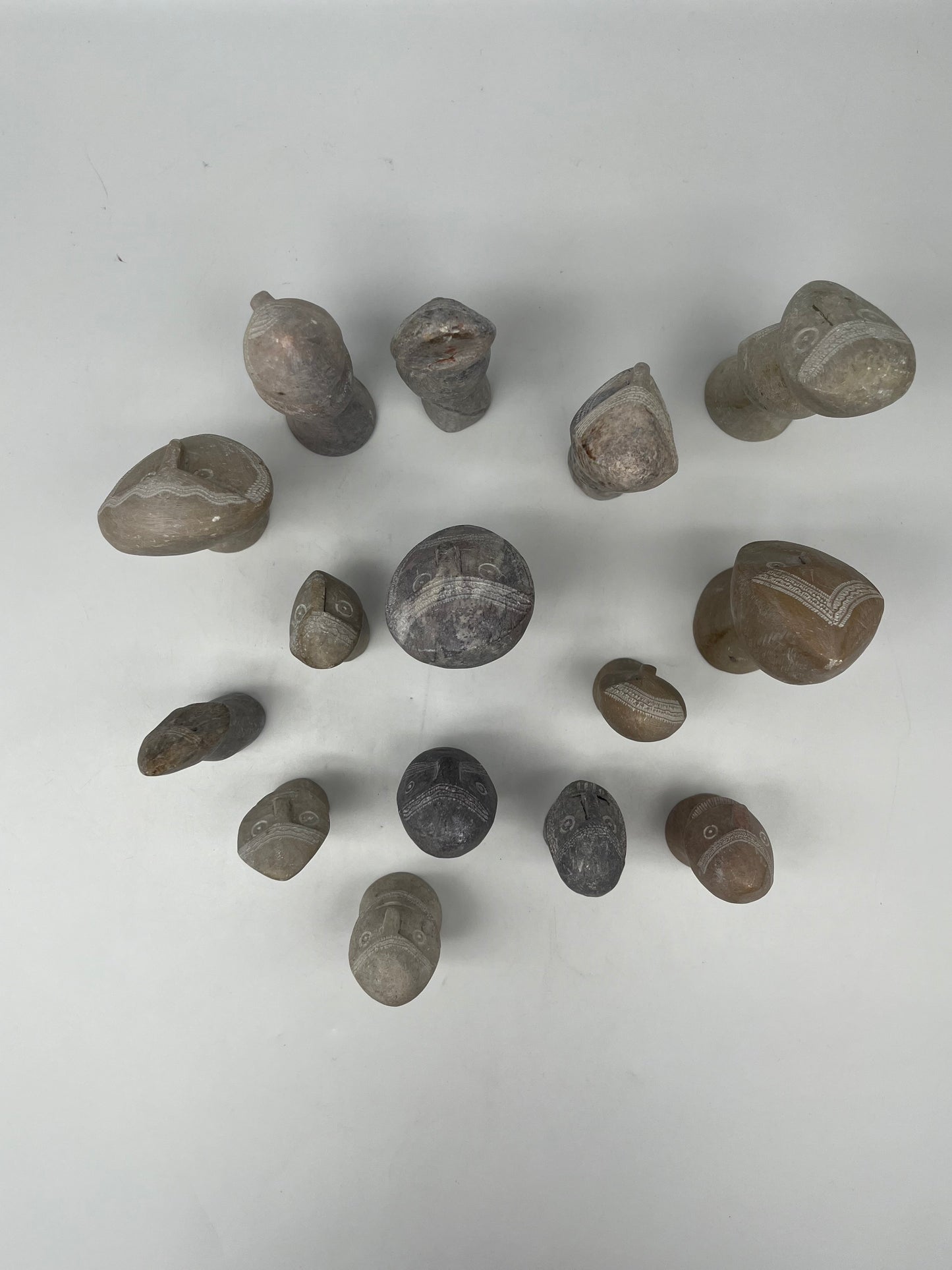 Collection of African stone statuettes, primitive art, 1970s