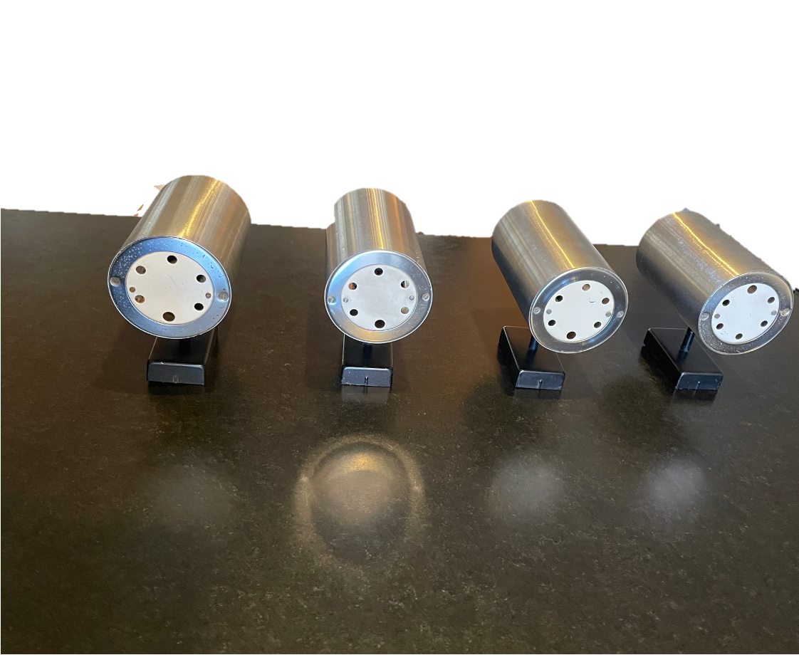 Série de 4 Appliques en métal, René Jean Caillette, Parscot, 60s