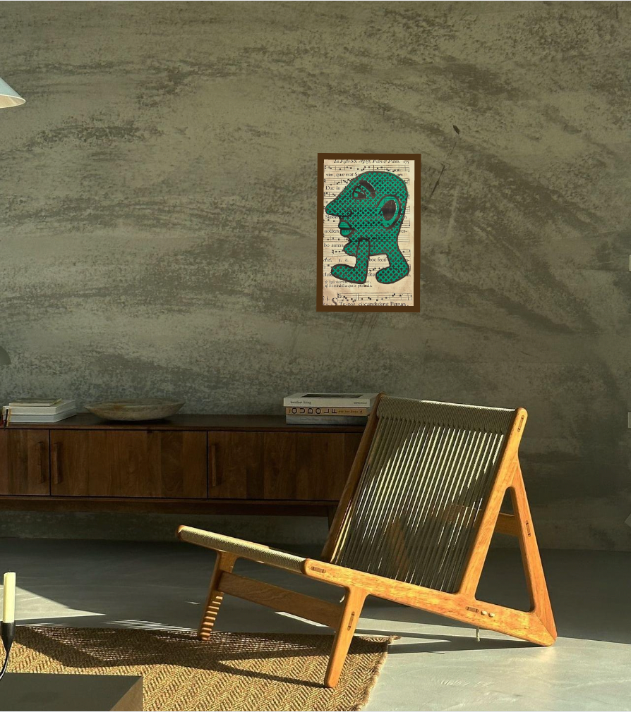 Sérigraphie, Capitipède vert, Yvon Taillandier, 2015