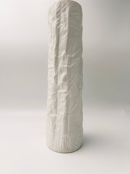 Vase blanc reliefé Martin Frayer, Rosenthal, 70s