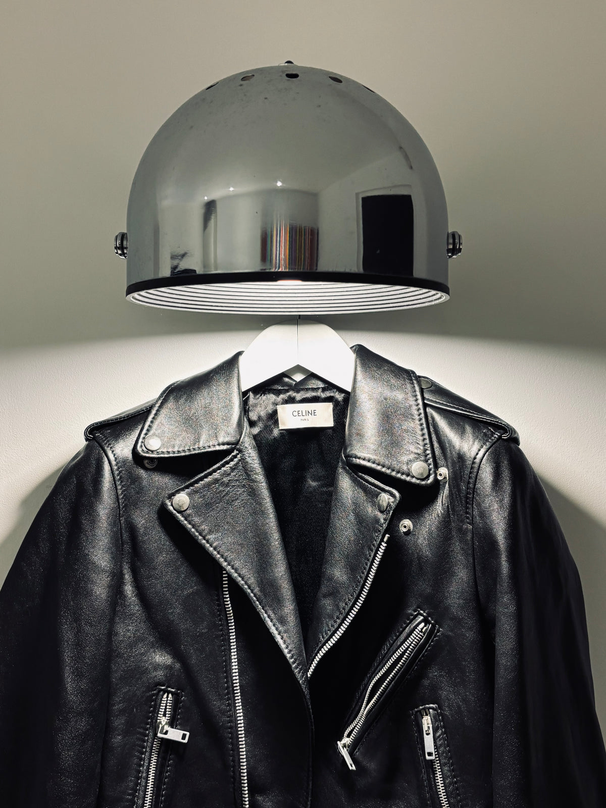 Perfecto cropped noir Hedi Slimane,Celine, T36