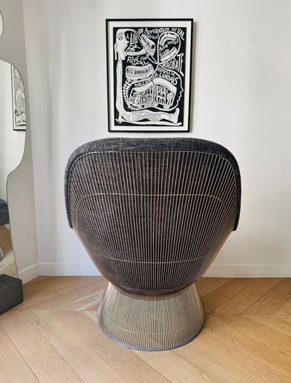 Fauteuil Easy Chair gris, Warren Platner, Editions Knoll, 2000s