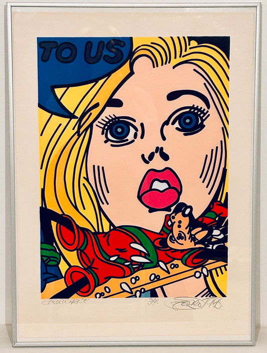 Sérigraphie ERRO, To us, 1996.