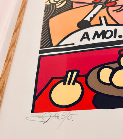 Lithographie Erro, La femme fatale, 90s