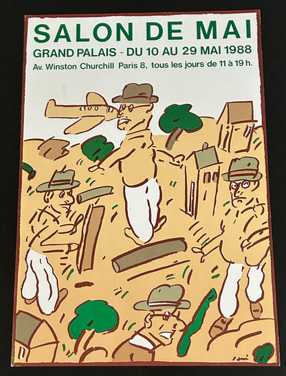 Affiche Antonio Segui, Salon de Mai, 80s
