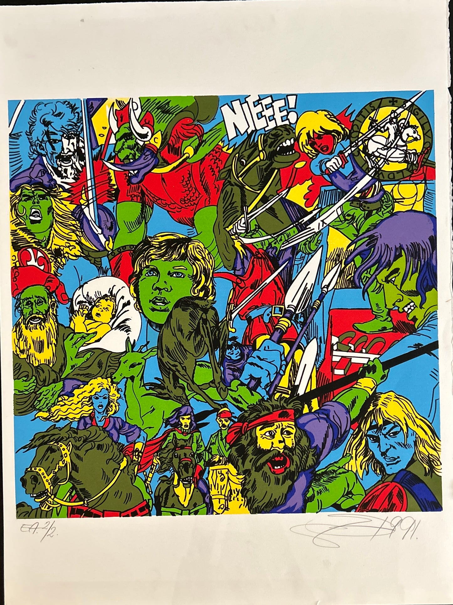Sérigraphie, Histoire de Lille, Erro, 90s