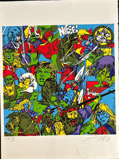 Sérigraphie, Histoire de Lille, Erro, 90s