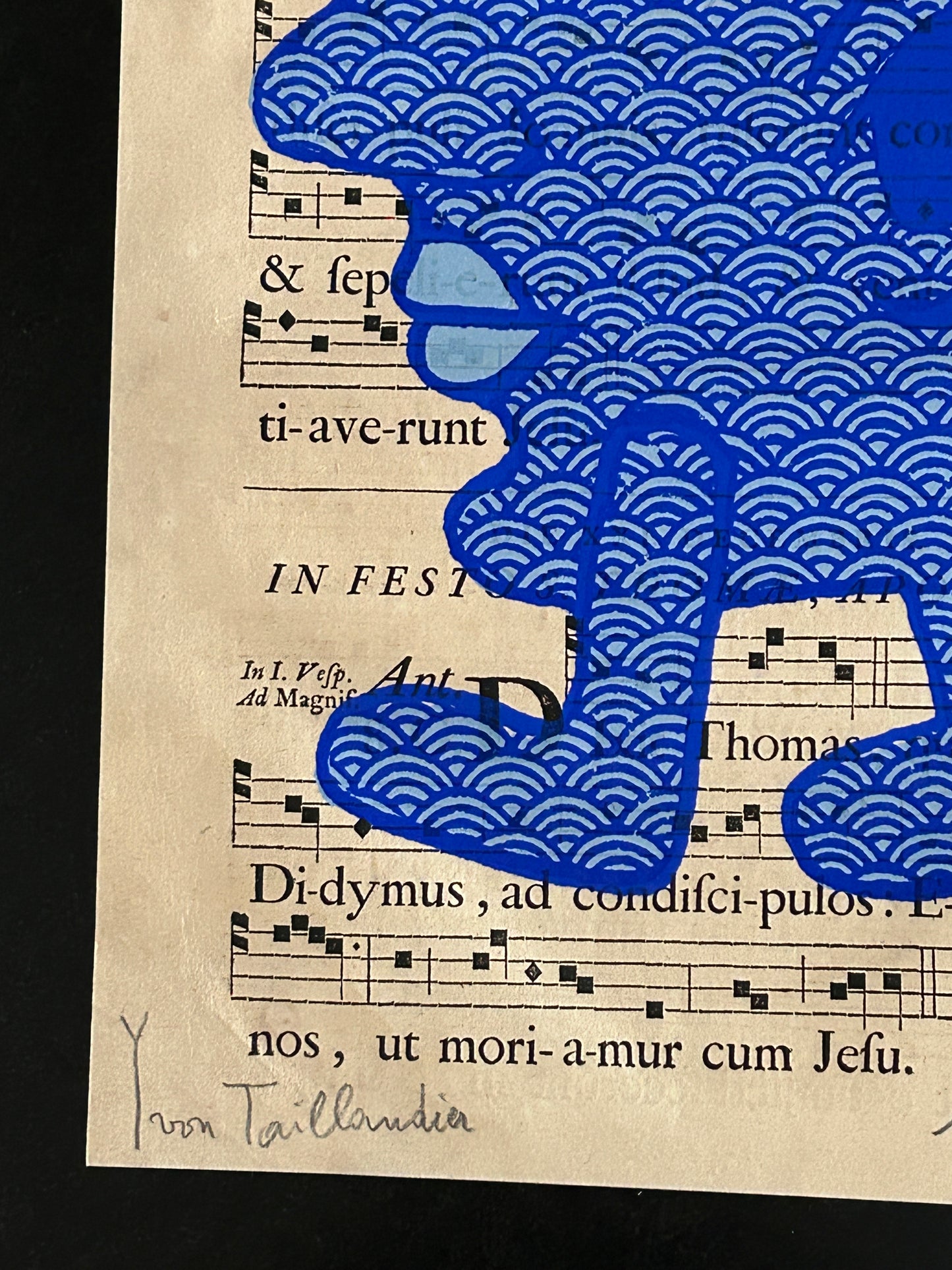 Sérigraphie, Yvon Taillandier, Capitipède bleu, 2015