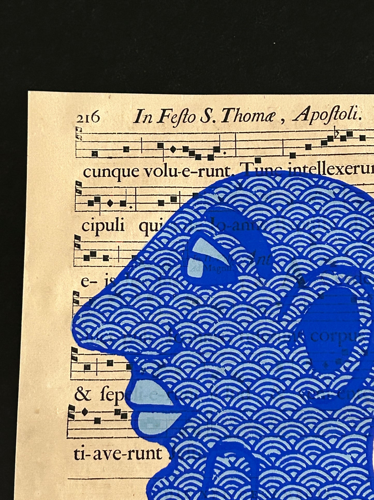 Sérigraphie, Yvon Taillandier, Capitipède bleu, 2015