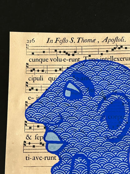 Sérigraphie, Yvon Taillandier, Capitipède bleu, 2015