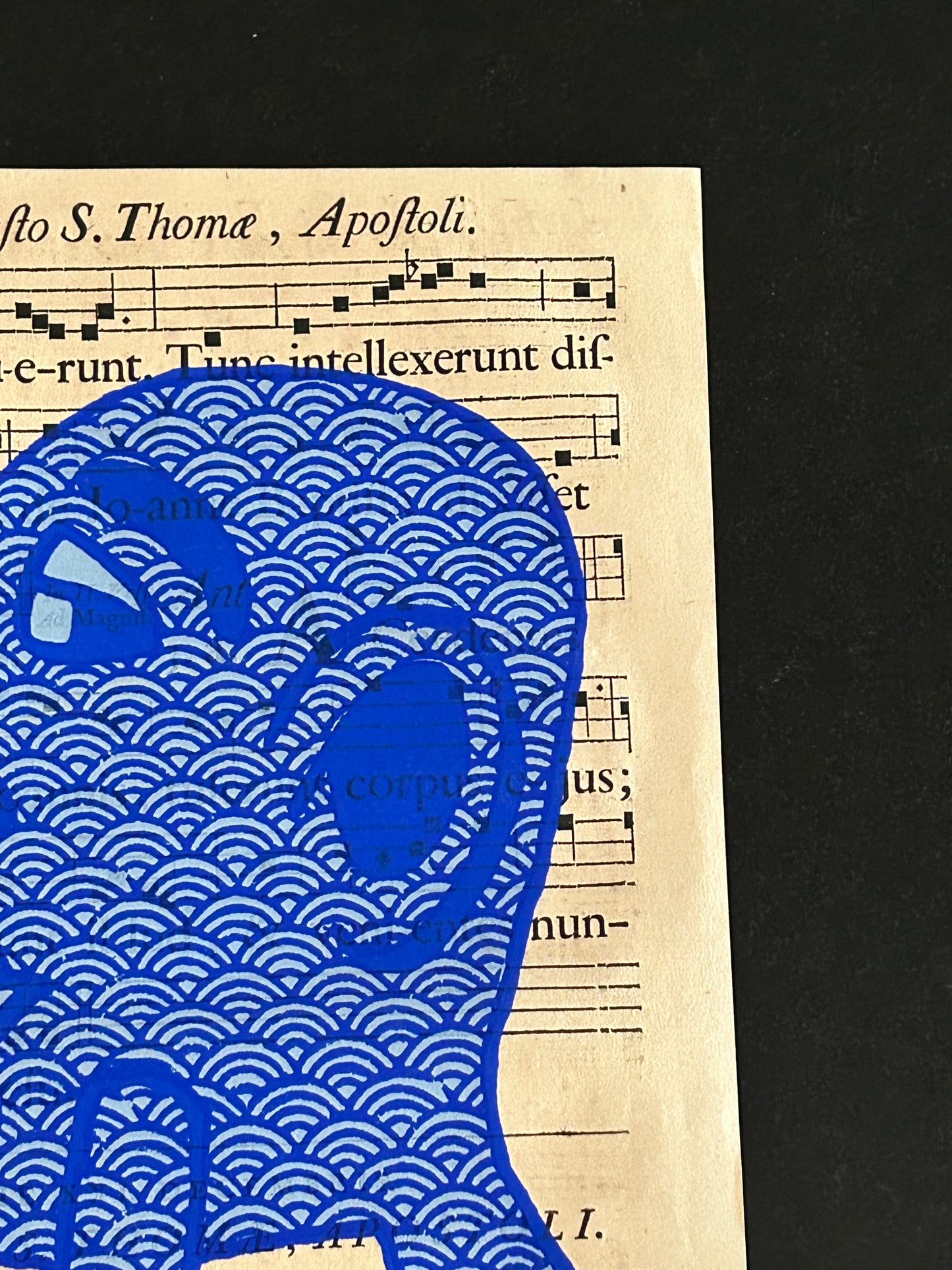 Sérigraphie, Yvon Taillandier, Capitipède bleu, 2015