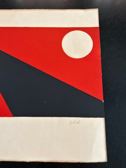 Lithographie, Composition géométrique, Emile Gilioli, 70s