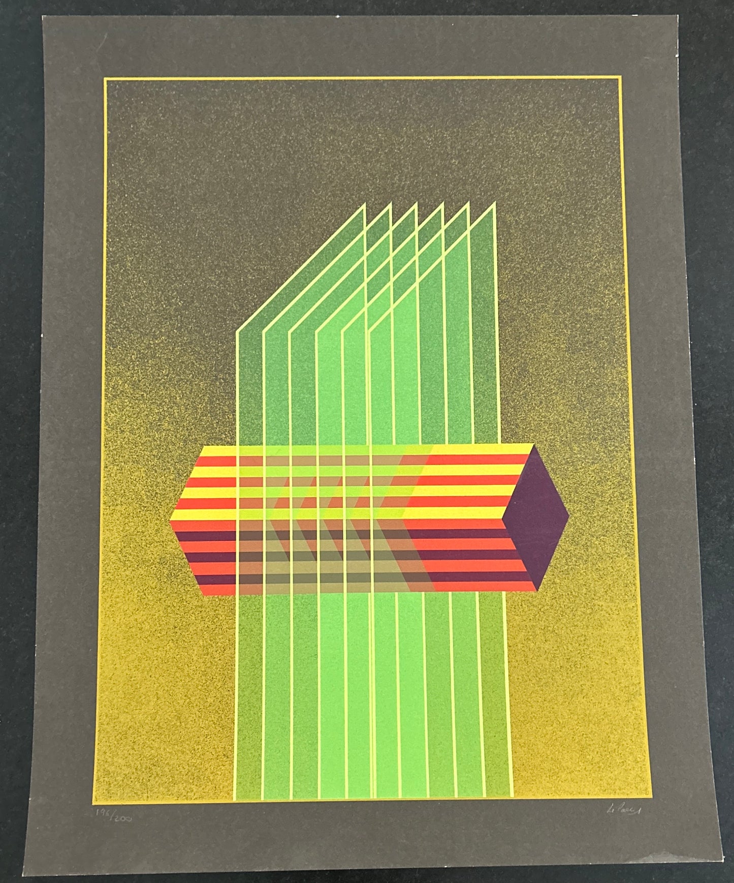 Sérigraphie , Composition transversale , Julio le Parc, 80s