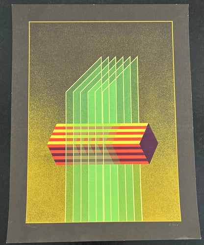 Sérigraphie , Composition transversale , Julio le Parc, 80s