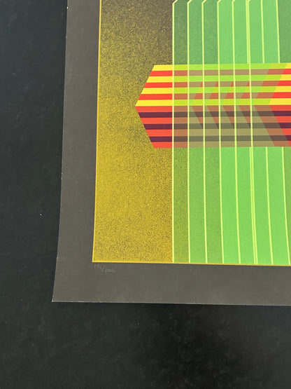 Sérigraphie , Composition transversale , Julio le Parc, 80s