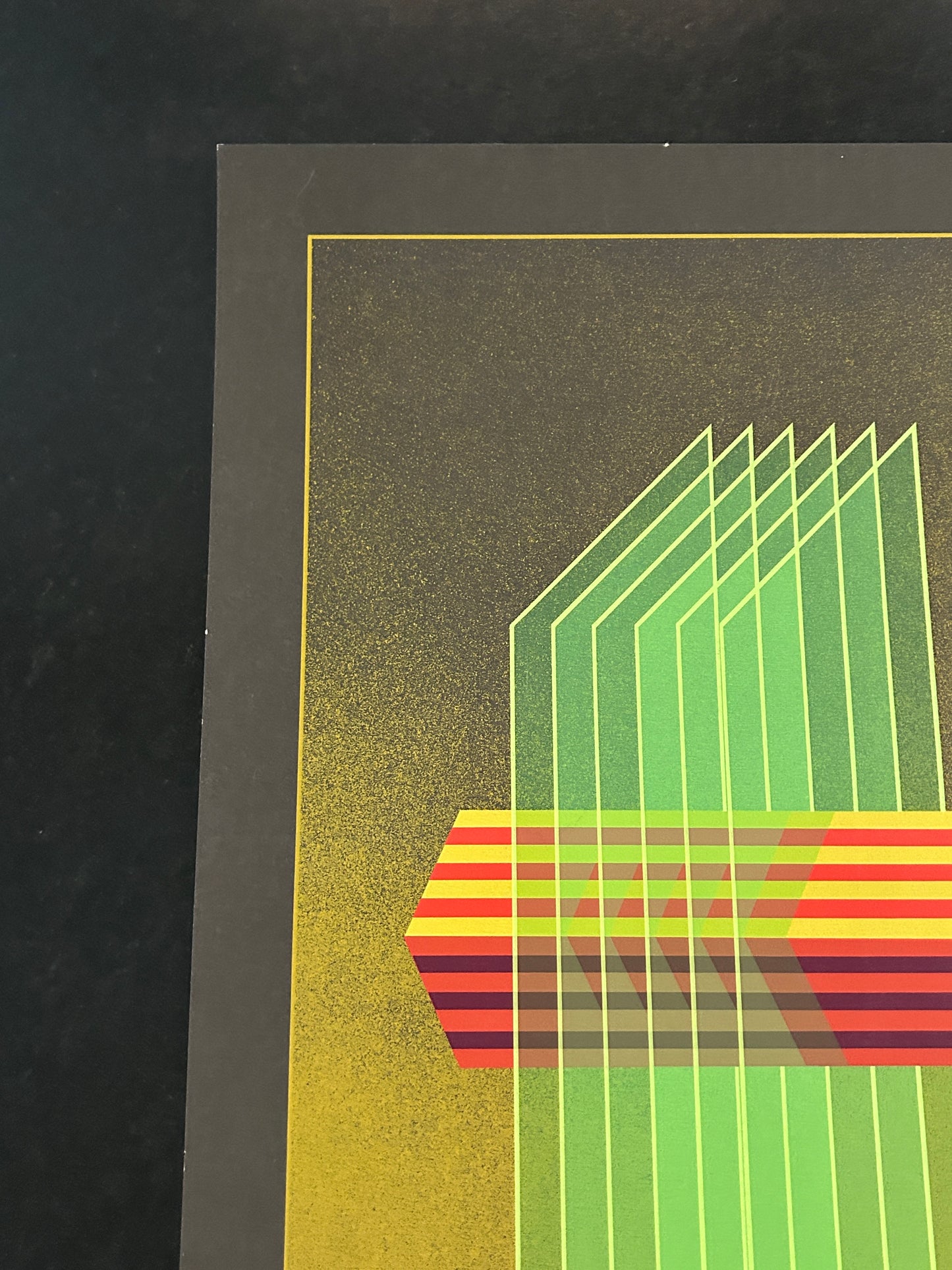 Sérigraphie , Composition transversale , Julio le Parc, 80s