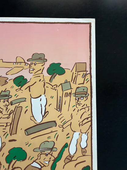 Lithographie, Hommes au Chapeau, Segui, 80s