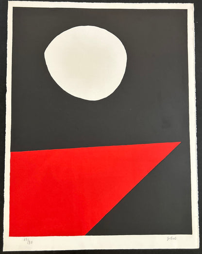 Lithographie GILIOLI, Composition géométrique, 70s