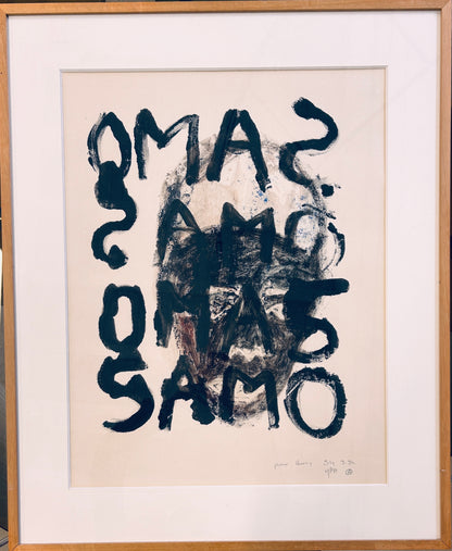 Tableau, Peinture,  Jean-Philippe Aubanel,  Hommage à Basquiat, 90s