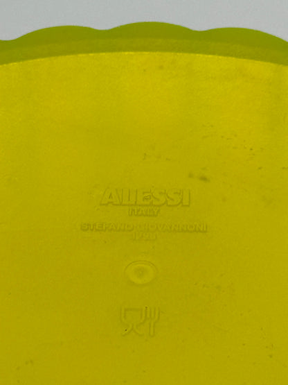 Boite à spaghetti "Rigatone" jaune, Stefano Giovannoni, Alessi , 80s