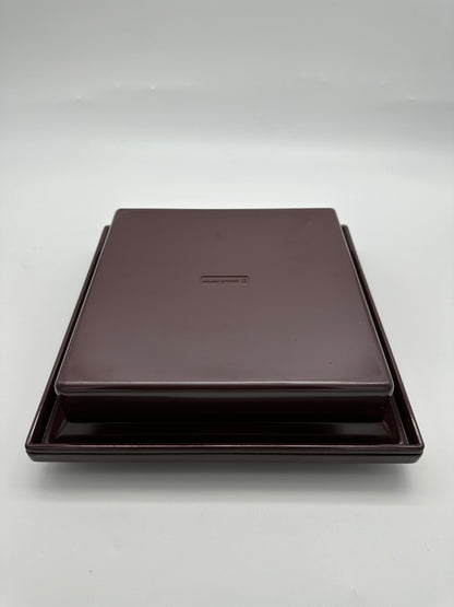 Cendrier postmoderne Synthesis marron, Ettore Sottsass, Olivetti, 70s
