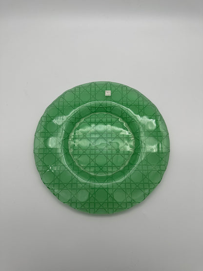 Assiette de présentation en cristal, cannage XL, Dior, 80s