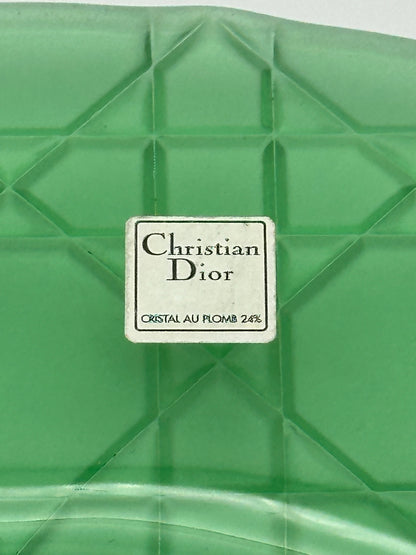 Assiette de présentation en cristal, cannage XL, Dior, 80s