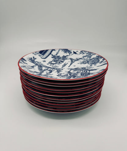 Ensemble de 6 assiettes, JC de Castelbajac, Deshoulieres