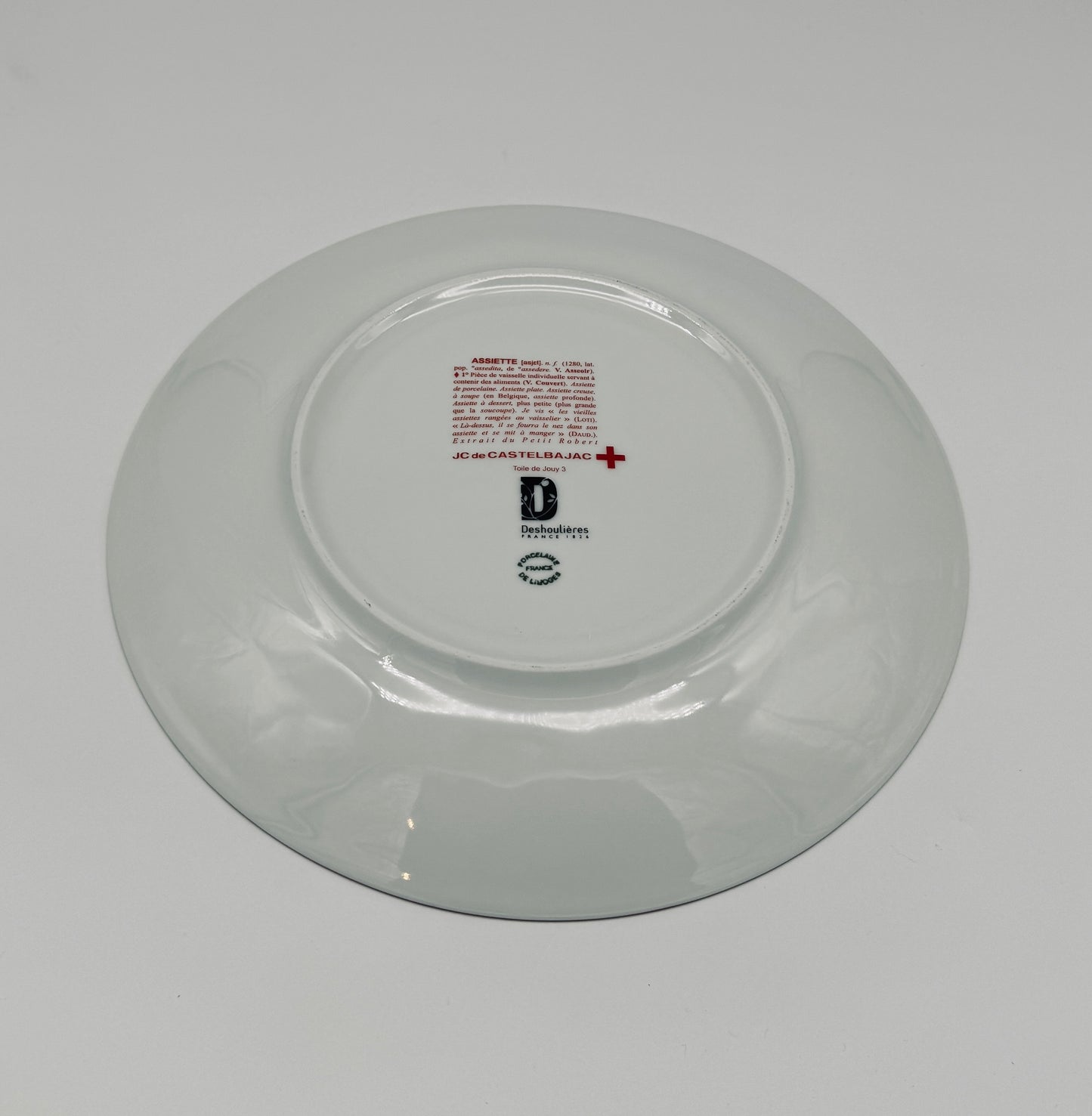 Ensemble de 6 assiettes, JC de Castelbajac, Deshoulieres