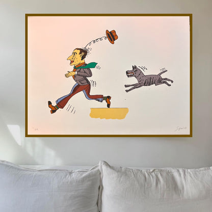 Lithographie "El perro loco", Antonio Seguí, 2007