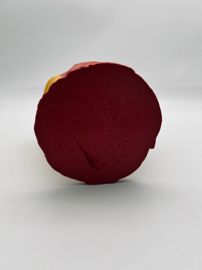 Vase en résine souple rouge et jaune, Gaetano Pesce, 2000s