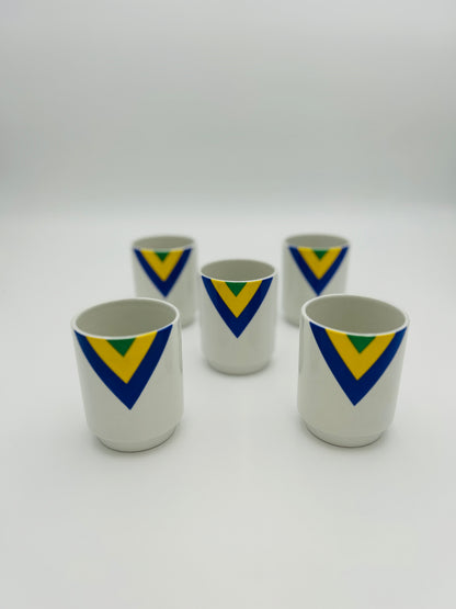 Mugs blancs space age, Franco Pozzi Céramiche, 70s