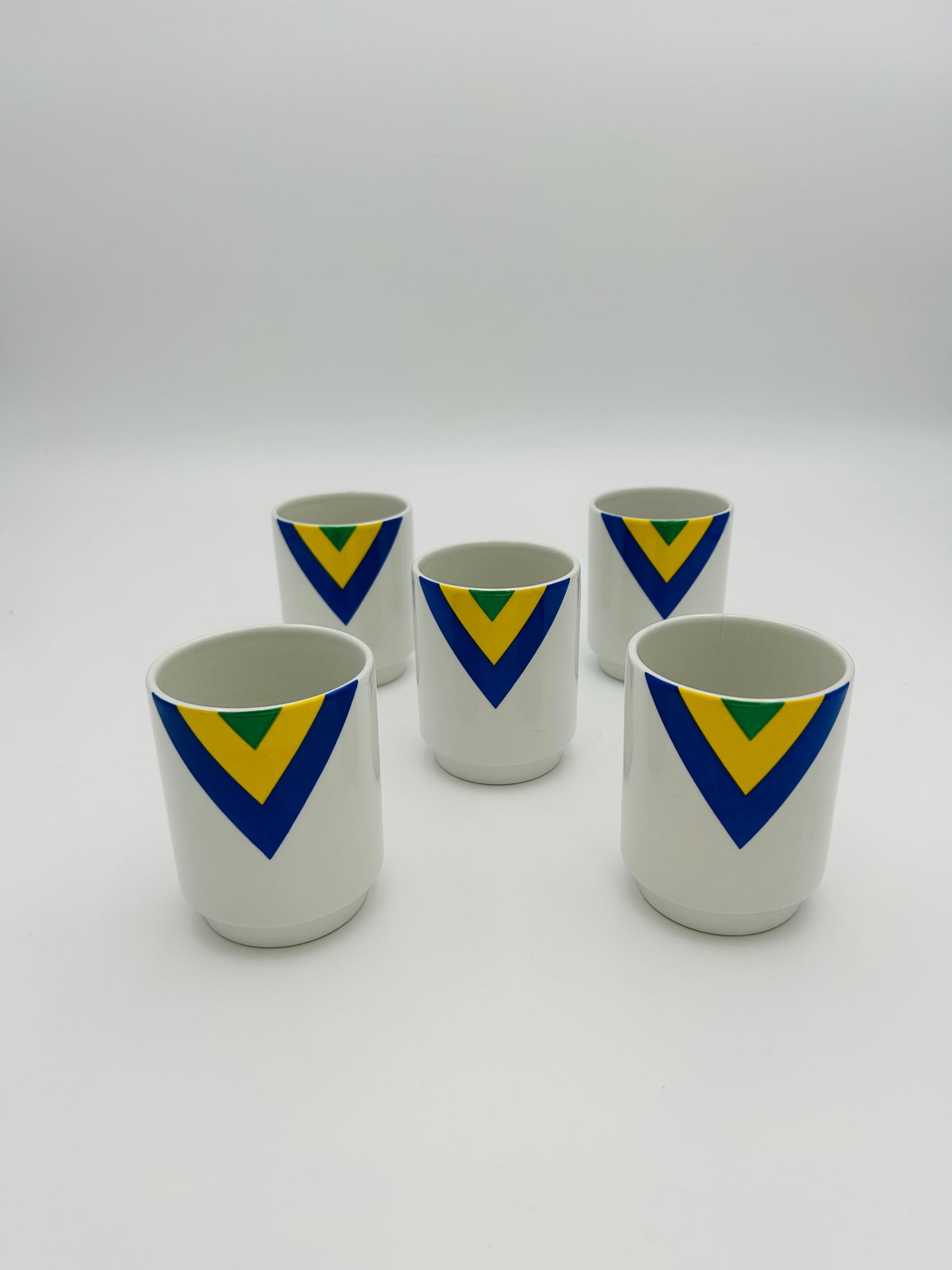 Mugs blancs space age, Franco Pozzi Céramiche, 70s