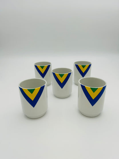 Mugs blancs space age, Franco Pozzi Céramiche, 70s
