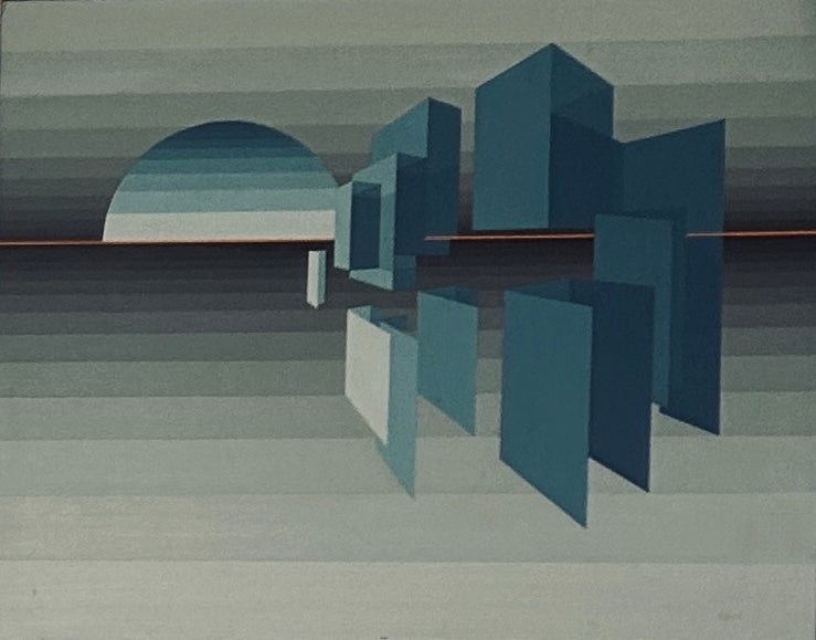 Acrylique sur toile, Composition géométrique, Bernard JARDEL