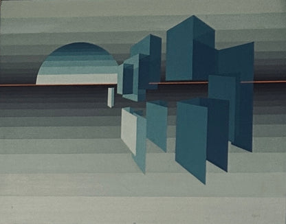 Acrylique sur toile, Composition géométrique, Bernard JARDEL